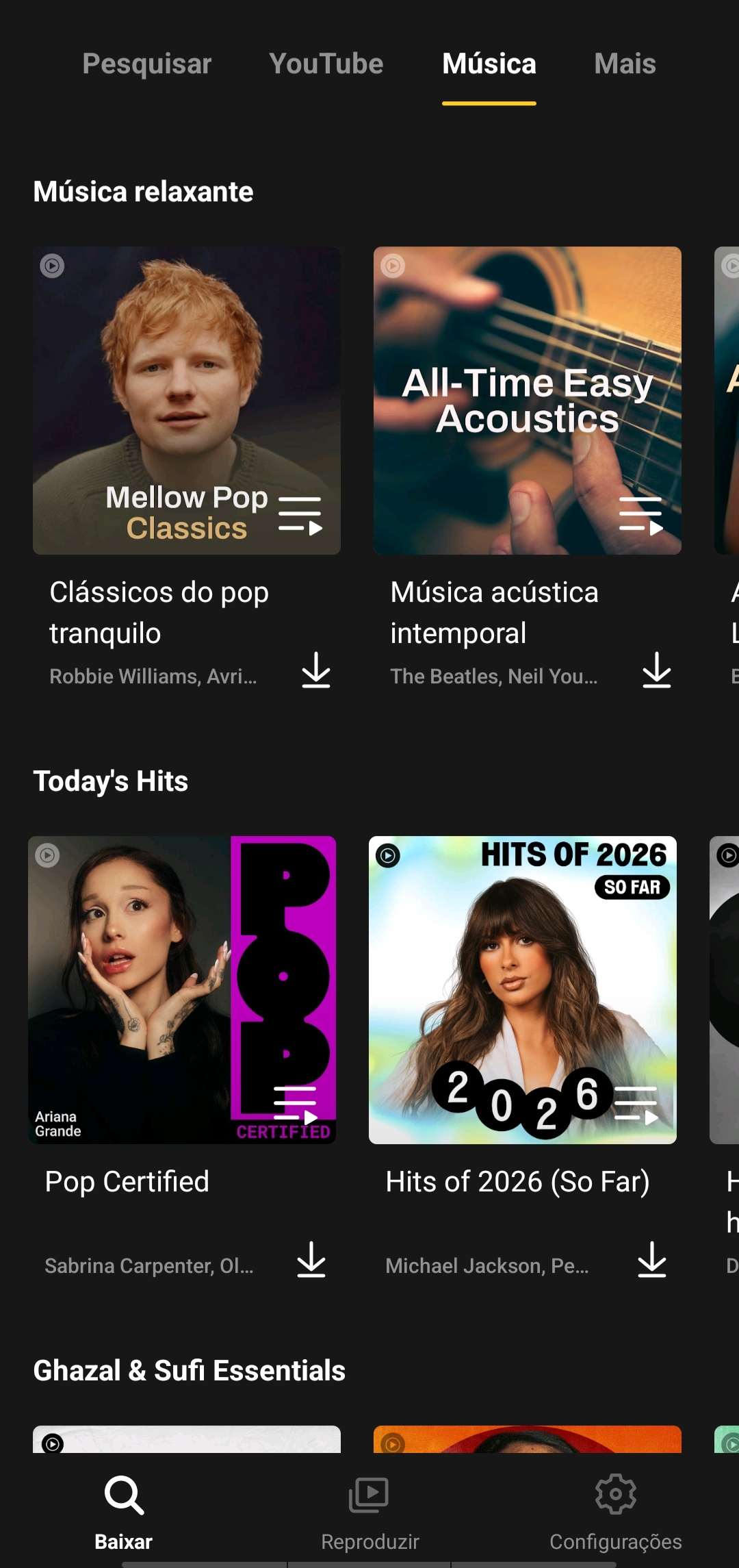 Snaptube aberto no Android
